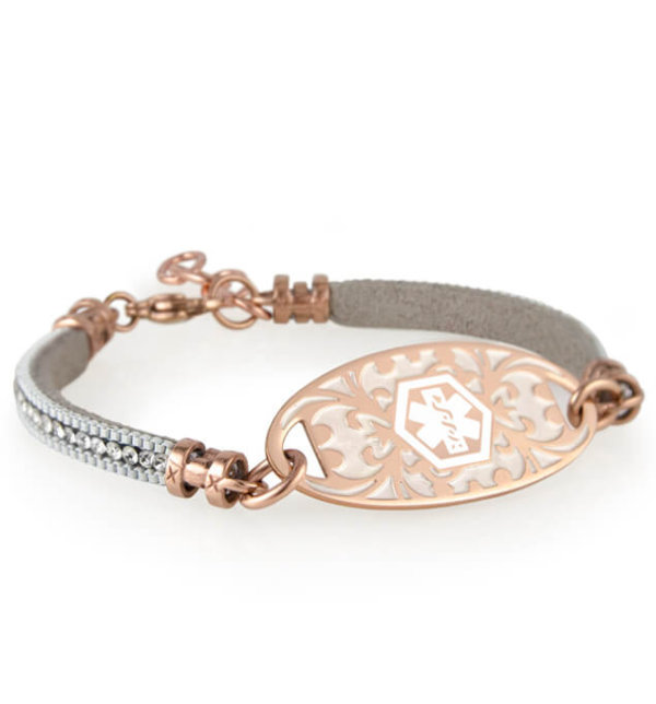 rose gold medial ID alert bracelet